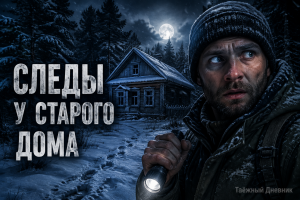 Свежий след у порога заброшенного дома