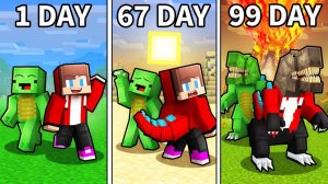 100 уровней ЭВОЛЮЦИИ ДИНОЗАВРОВ   Майки! ЧАСТЬ 1 Майнкрафт Minecraft!