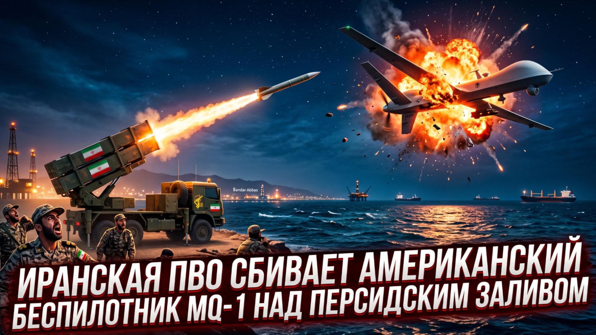 ⚡️ Иранская ПВО сбивает американский беспилотник MQ-1 над Персидским заливом