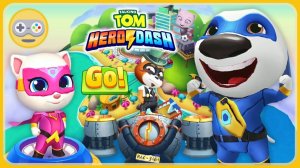 Говорящий Том погоня героев новая игра - Анджела спасает Хэнка на пляже. Супергерой Хэнк в Китае