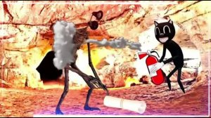 СИРЕНАГОЛОВЫЙ против ДИНОЗАВР и КОТ КОТЭ Эпичная битва мультик танец 🦕🕺