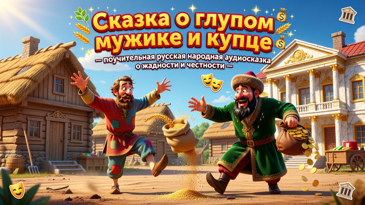 🌾💰✨ Сказка о глупом мужике и купце — поучительная русская народная аудиосказка