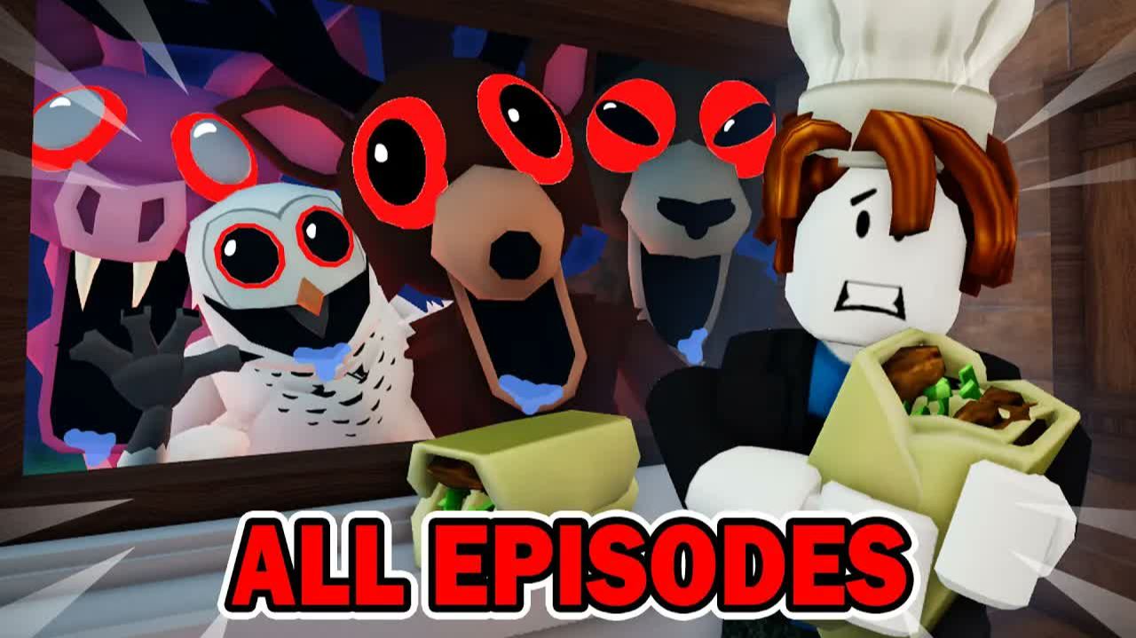 НОЧНАЯ СМЕНА В КИОСКЕ С ЕДОЙ ЗА 99 НОЧЕЙ В ЛЕСУ! (Все серии) Roblox Animation