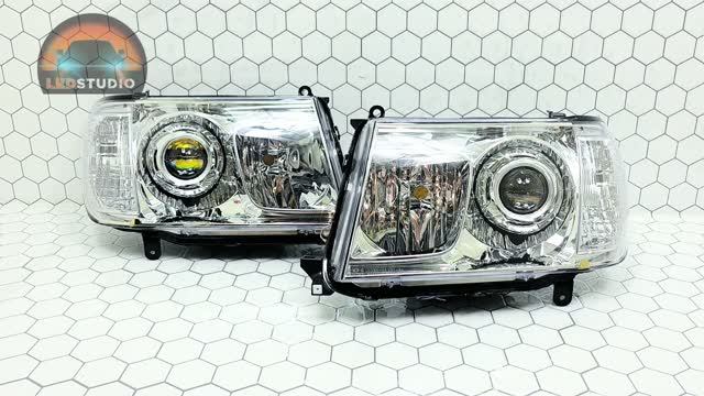 Toyota Land Cruiser 100  светодиодные классические фары с Bi Led  модулями