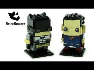 Сборка LEGO BrickHeadz 41610: Тактический Бэтмен и Супермен