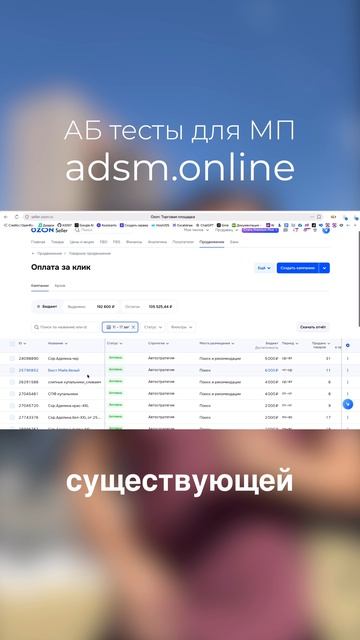 Adsm.online - АБ тестирование главной карточки товара Ozon #ozon #озон #селлер