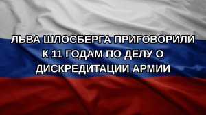 Льва Шлосберга приговорили к 11 годам по делу о дискредитации армии