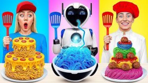 Кулинарный Челлендж_ Я против Бабушки с Роботом _ Сумасшедшие Кулинарные Идеи