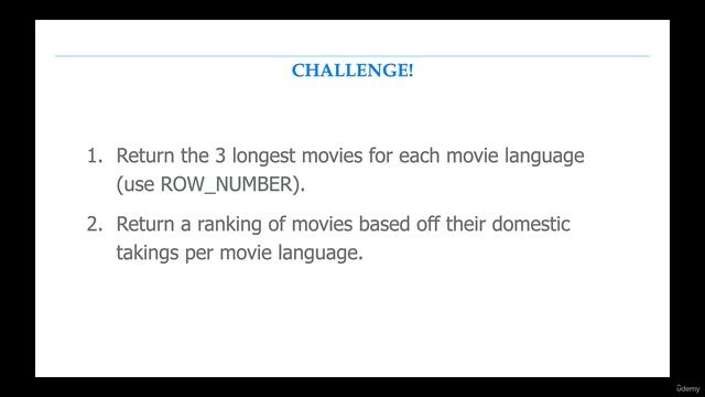 12 11. Challenge 2 Window Functions
