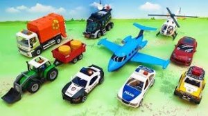 Полицейская машина Мусоровоз Трактор Вертолет скорой помощи