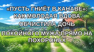 «ПУСТЬ ГНИЁТ В КАНАВЕ»: КАК МОЛОДАЯ ВДОВА ОБЧИСТИЛА ДОЧЬ ПОКОЙНОГО МУЖА ПРЯМО НА ПОХОРОНАХ