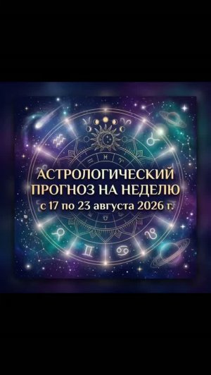 Астрологический прогноз на неделю с 17 по 23 августа 2026 г.