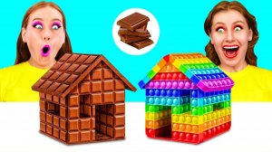Челлендж. Шоколадная Еда vs Настоящая еда # Смешные Кухонные Войны от Fun Challenge