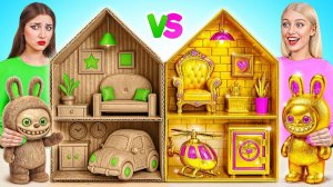 Строим Удивительный Кукольный Домик для Лабубу _ Дорогой vs Дешевый Челлендж