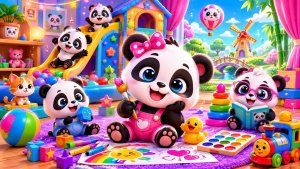 «Школьный автобус малышки панды» Игры для детей.