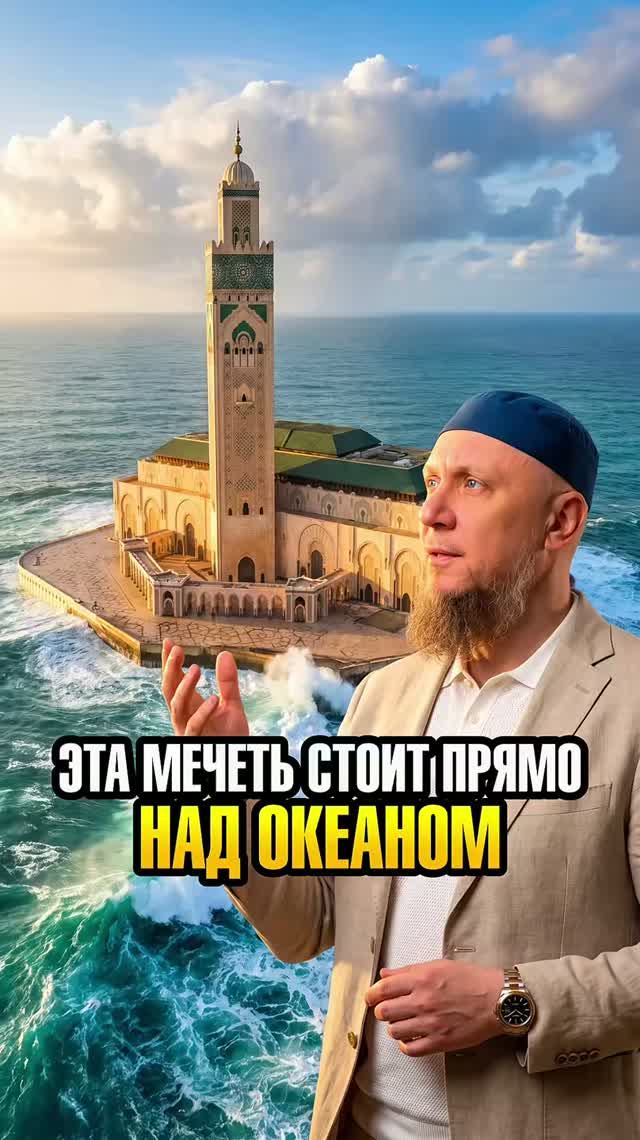 ЭТА МЕЧЕТЬ СТОИТ ПРЯМО НАД ОКЕАНОМ #ислам #религия #вера