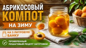 Абрикосовый компот на зиму на 3 литровую банку проверенный пошаговый рецепт заготовки