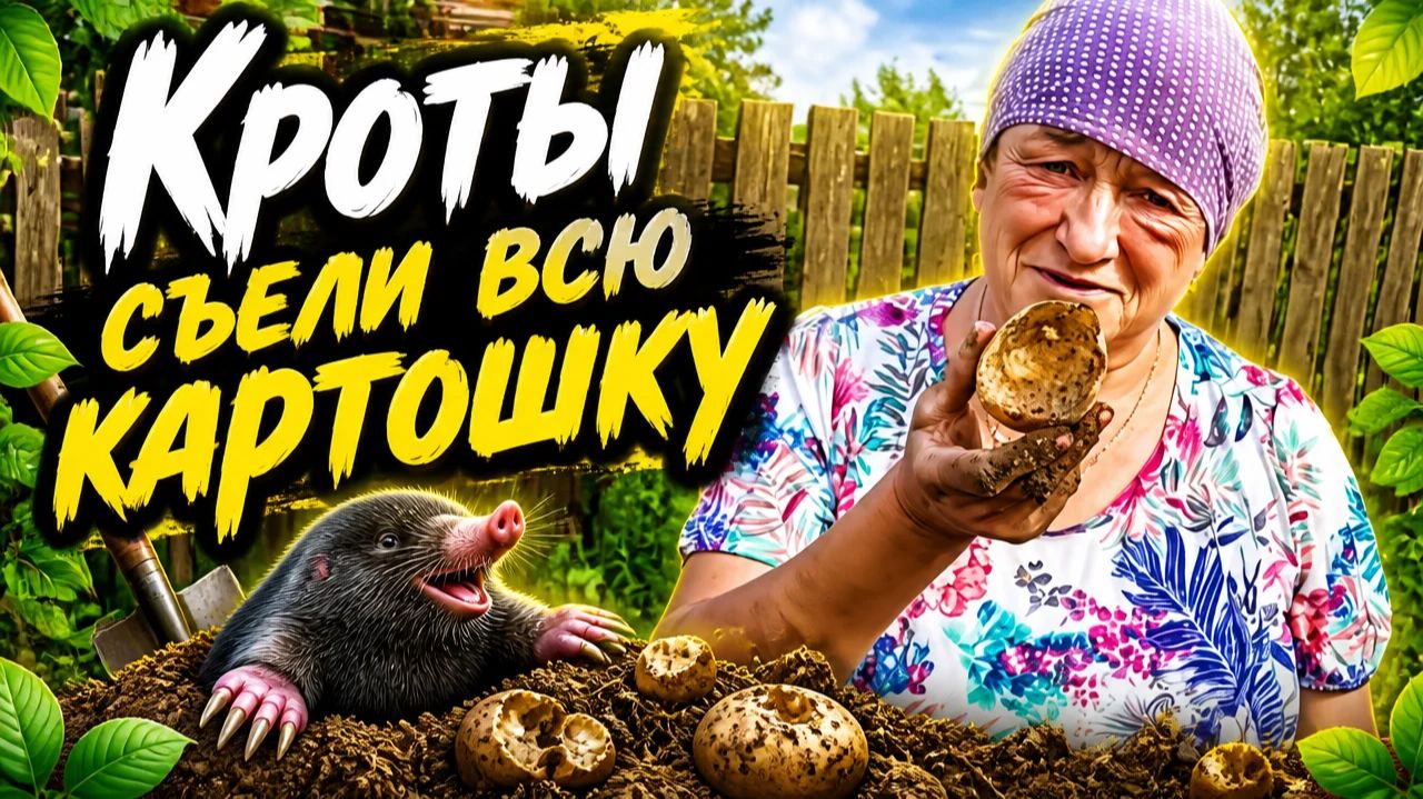 Кроты съели всю картошку