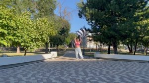 Утренняя разминка Пои-флаги