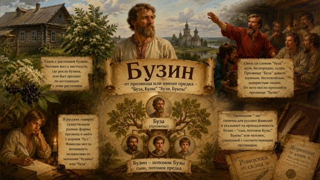 Что означает фамилия Бузин?