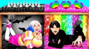 Секретные Домики под Кроватью с Уэнсдей Аддамс # Смешные Cитуации от Fun Challenge