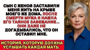 Мой сын отправил меня жить на крышу он и представить не мог что я найду в последнем ящике моего мужа