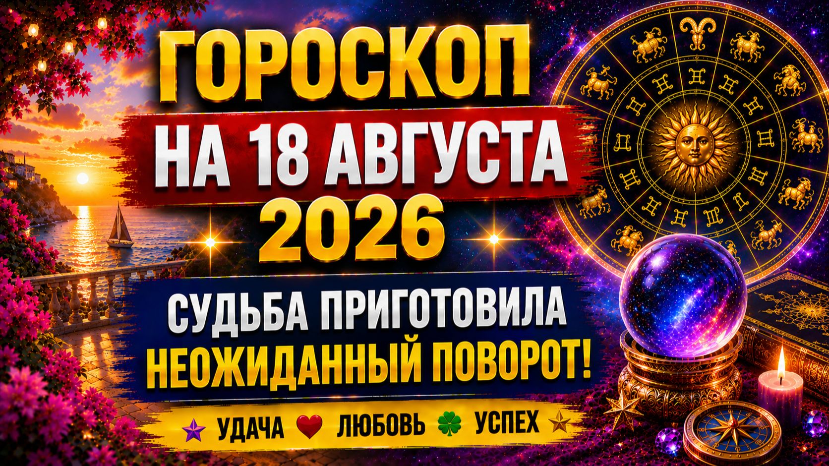 Гороскоп на 18 августа 2026 🔮 Судьба приготовила неожиданный поворот!