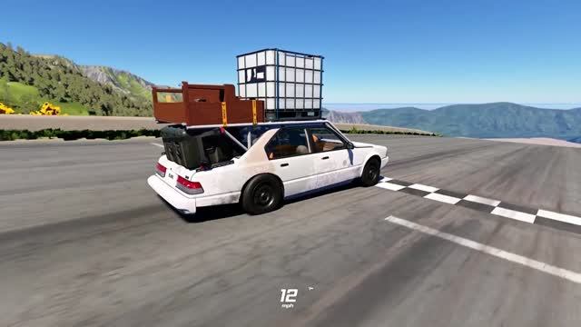 Безумная гонка под уклон: максимум скорости, максимум разрушений🔥 | BeamNG.drive тест#17