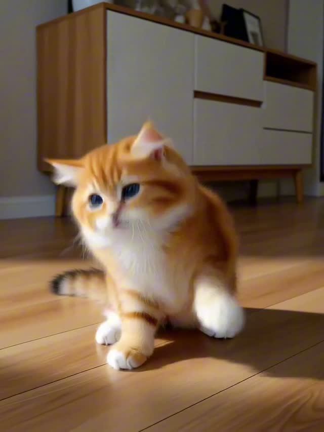 Рыжий котенок. Борьба с пылью