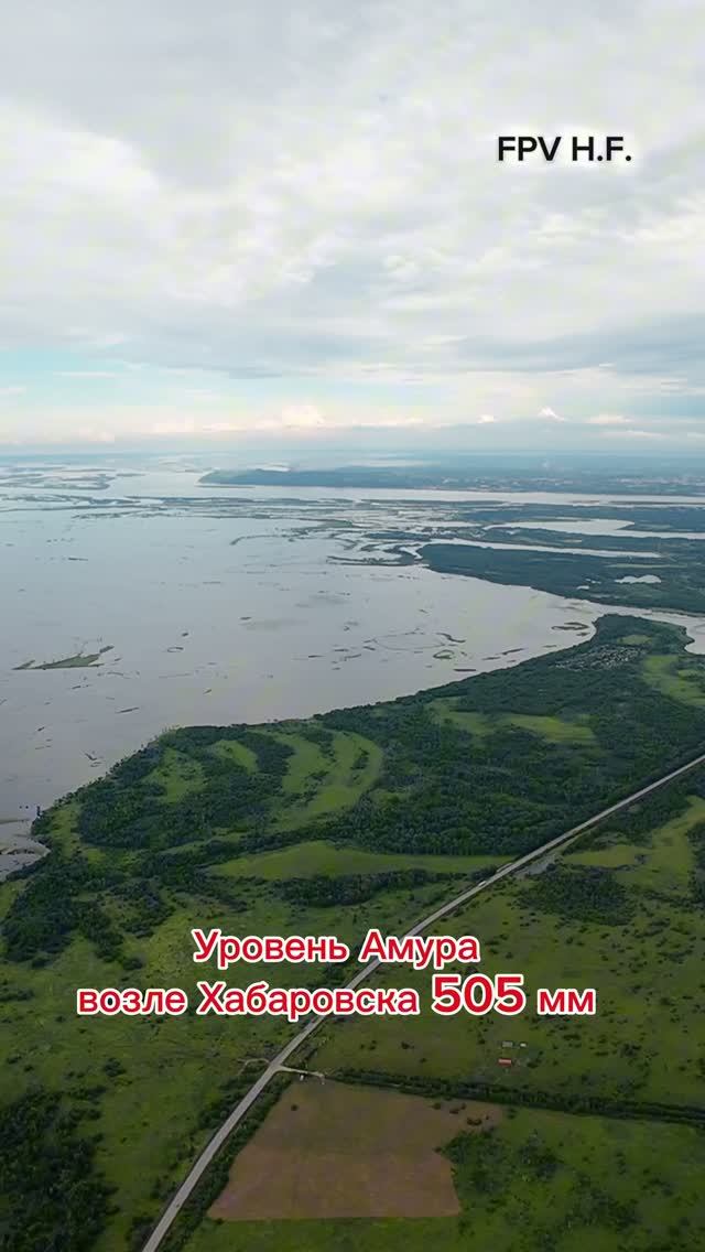 Обстановка на Амуре, левый берег Хабаровска 16.08.2026