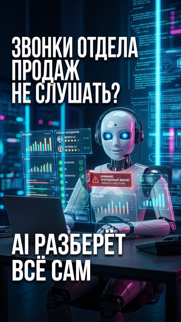 🚨 Звонки твоих менеджеров больше не нужно слушать вручную