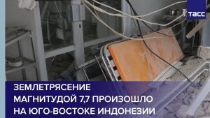 Землетрясение магнитудой 7,7 произошло на юго-востоке Индонезии