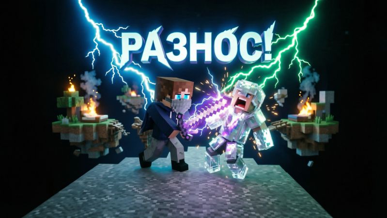Играю в бэдварс! И это РАЗНОС!!! minecraft bedwars
