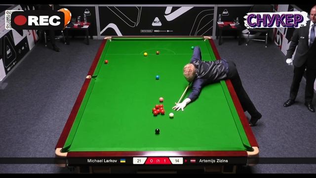 СНУКЕР.фрейм 2. Артемий Жижин - Михаил Ларьков. British Open Qual.