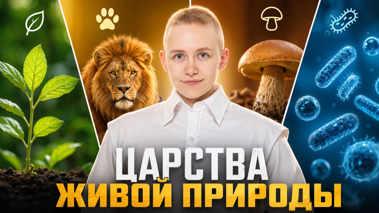 Царства живой природы для 2 задания ОГЭ по биологии | Растения, животные, грибы, бактерии | Умскул