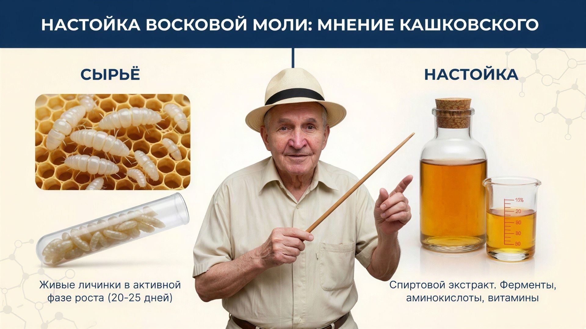 🧪 Настойка из восковой моли: мнение профессора Кашковского и как её правильно приготовить 🐝🪱