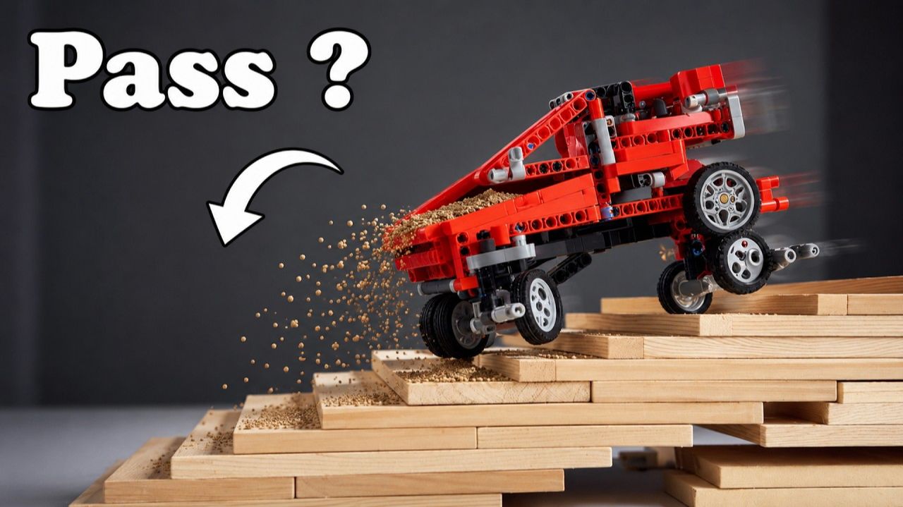 Устройство для тестирования подвески LEGO Cars - Кто лучше?
