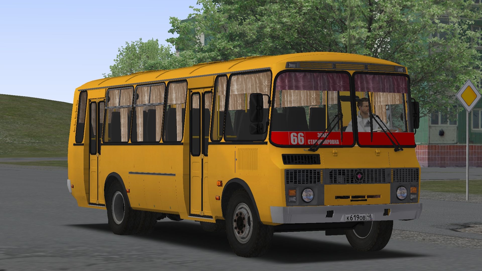 Поездка на ПАЗ-4234-70 по маршрутуи №177 по карте Чистогорск 0.9
