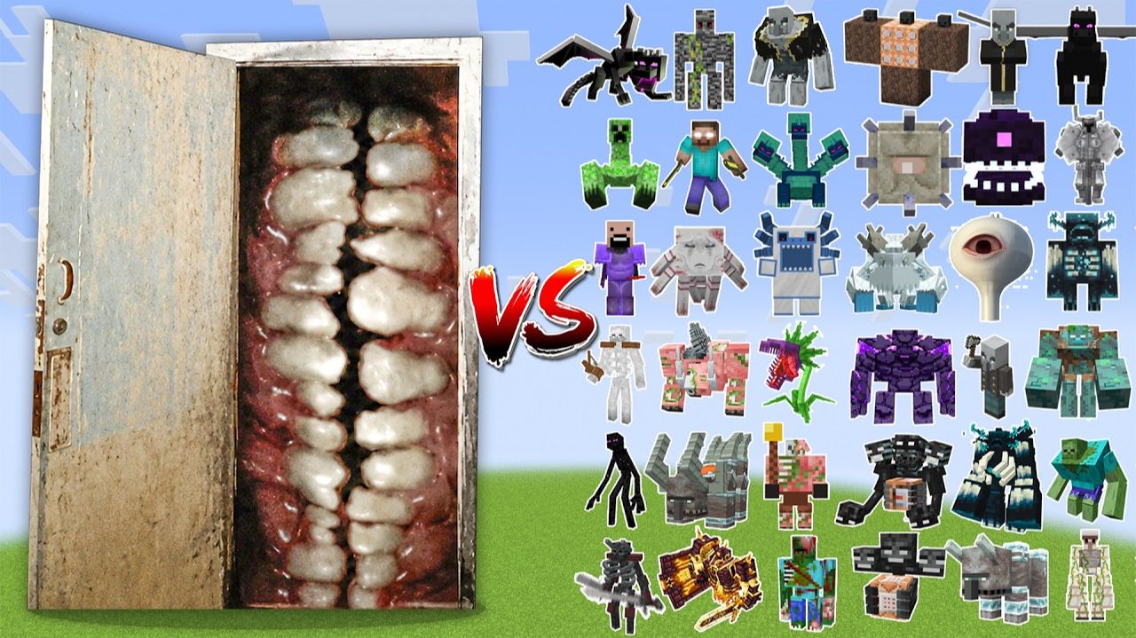 SMILE ROOM против всех боссов Minecraft, Иссушающей бури, Вардена и Херобрина — Битва мобов в Mine