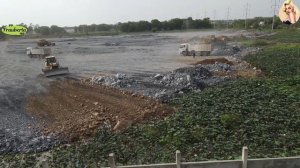 Строительство, засыпка водного канала