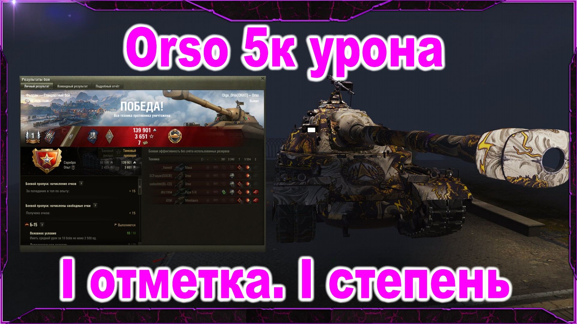 Orso ► I отметка. I степень. 5к урона