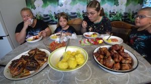 мукбанг. первый шашлык этим летом