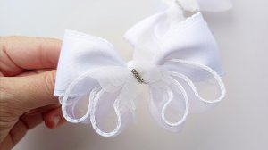 Бантики из ленты и органзы🎀🎀 МК от Юлии Стрельченко