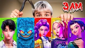 😱 НЕ ОТКРЫВАЙ ШКАФЧИКИ KPOP DEMON HUNTERS В 3:00 НОЧИ! 🤫❌ Проклятые тайники у нас дома!
