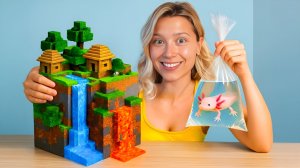 🐸 Aquarium Info / Она превратила аквариум в MINECRAFT 😱 Настоящие биомы и мир для аксолотлей!
