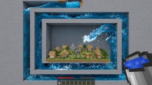 Реалистичная водная спираль против деревни (что произойдет?) — Подборка по Minecraft —