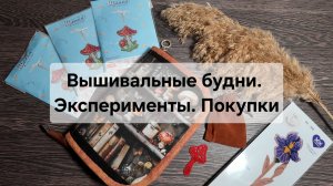 Вышивальные будни: Эксперименты и Покупки
