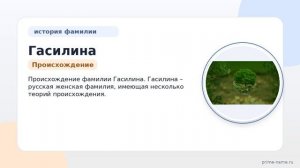 Узнайте всё о фамилии Гасилина: история, происхождение и склонение в статье на нашем сайте!