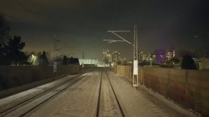 🇳🇴 Норвегия - Вечерний трансфер на локомотиве из Конгсвингера - огни города и ночные пейзажи