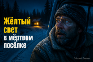 Жёлтый свет в заброшенном посёлке Кедровый